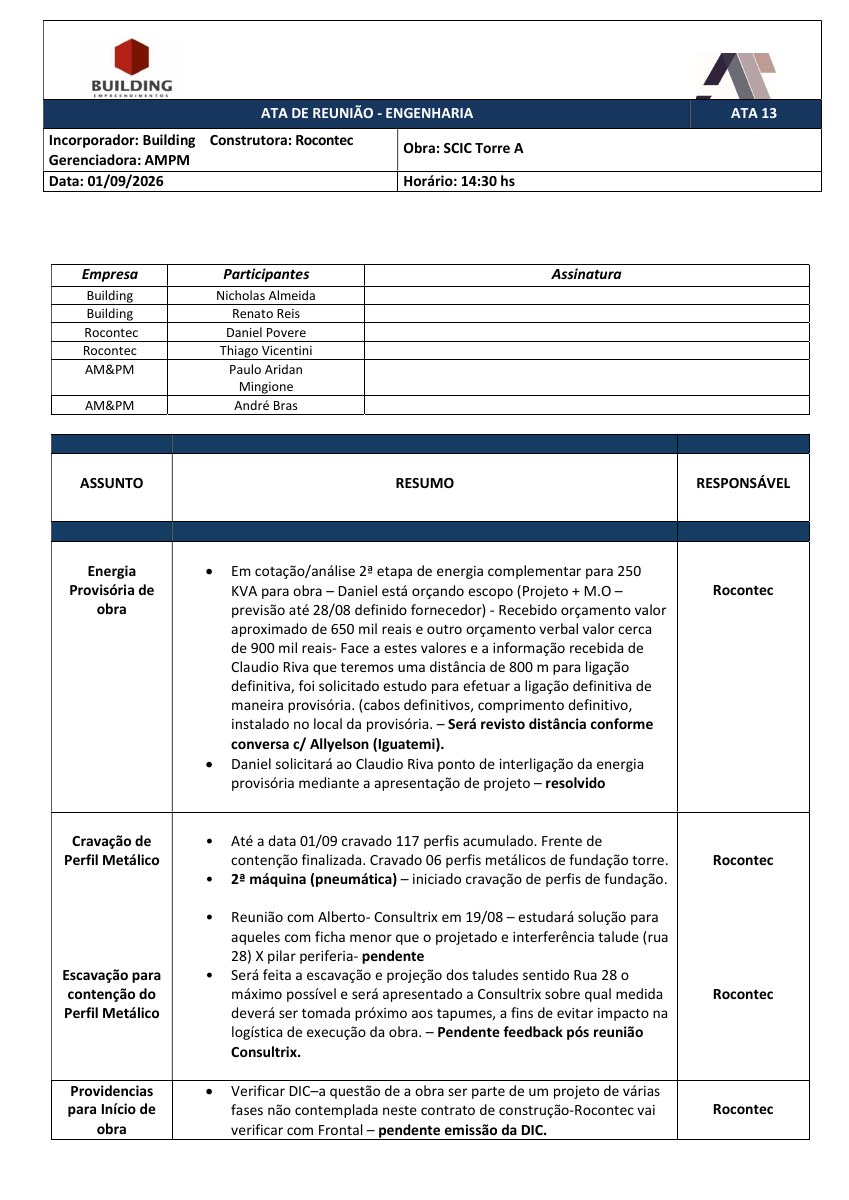Pré-visualização da ATA REUNIÃO 13 - SCIC TORRE A